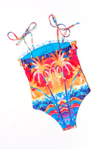 Rainbow Beach Vibes Swimsuit | Tropical Rainbow Beachwear | Shadies